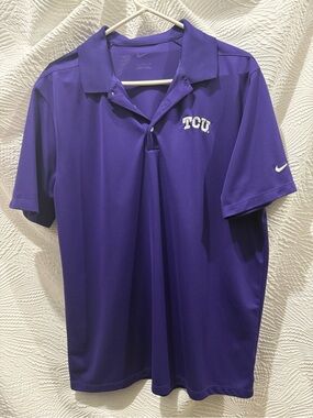 Nike Purple TCU Embroidered Polo Shirt - Men's